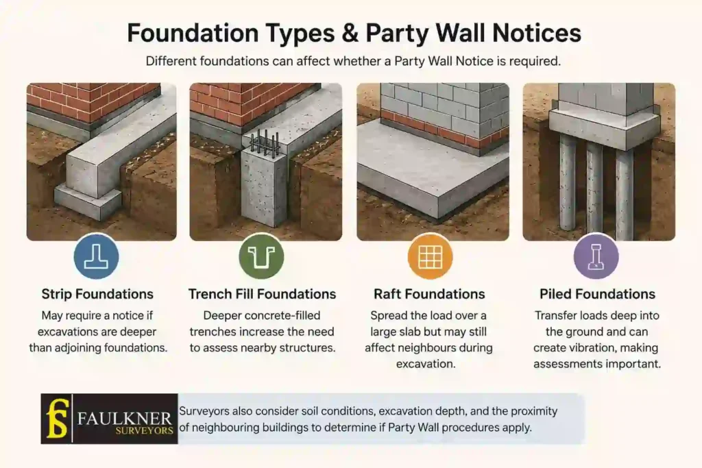 How Do Construction Methods Affect Party Wall Requirements? A Homeowner’s Guide 1 How Do Different Foundation Types Influence Party Wall Notices East-Grinstead?