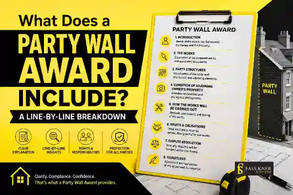 Party Wall Awards Explained Line-by-Line: What Property Owners and Neighbours Need to Know 1 What Does a Party Wall Award Include? A Line-by-Line Breakdown East-Grinstead